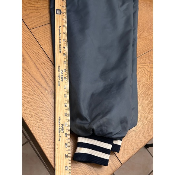 Vintage Varsity Bomber Jacket XLarge Navy Retro Americana - Picture 2 of 7